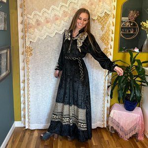 Beautiful Velvet embroidered maxi dress